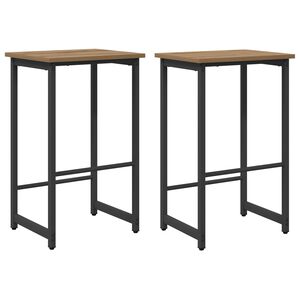 vidaXL Taburete de bar 2 uds. Roble artisan 40 x 32 x 74 cm