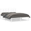 vidaXL Estructura cama sin colch&oacute;n con cabecero metal blanco 150x200cm