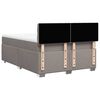 vidaXL Cama box spring con colch&oacute;n tela gris taupe 140x190 cm