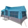vidaXL Tienda Familiar con techo Azul y gris 622 x 295 x 238 cm