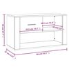 vidaXL Mueble zapatero madera contrachapada gris hormigón 80x35x45 cm
