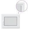 vidaXL Color interno de ventana de s&oacute;tano blanco RISOR 75 x 55 cm