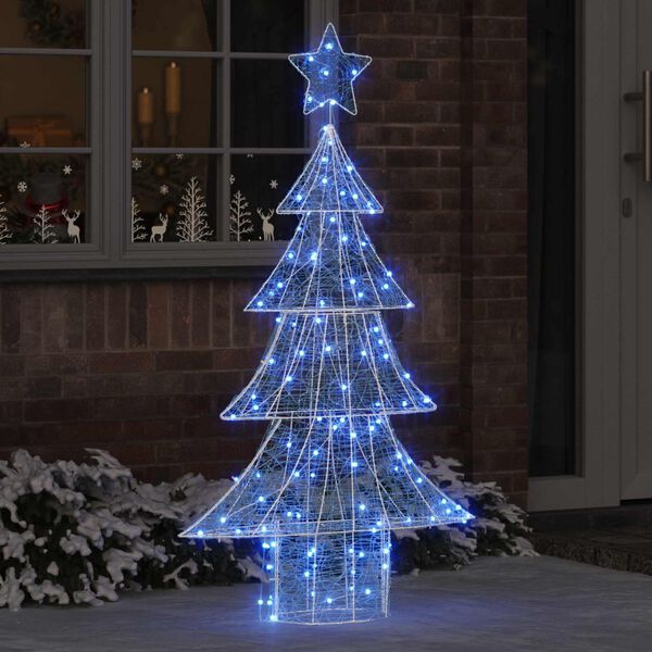 vidaXL &Aacute;rbol de Navidad con 160 LED Azul 150 cm Acr&iacute;lico