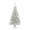 vidaXL &Aacute;rbol de Navidad con 150 LED con soporte Plateado 120 cm PET