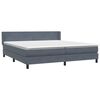 vidaXL Cama box spring con colch&oacute;n terciopelo gris oscuro 180x220 cm