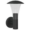 vidaXL Aplique de exterior de acero inoxidable negro