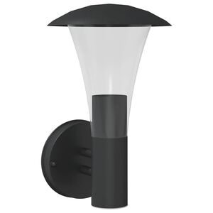 vidaXL Aplique de exterior de acero inoxidable negro
