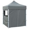 vidaXL Carpa plegable profesional 4 paredes acero gris antracita 2x2 m