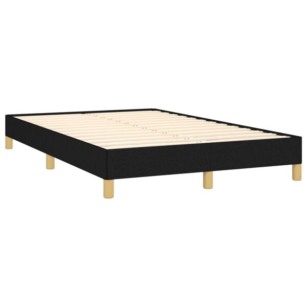 vidaXL Cama box spring con colch&oacute;n tela negro 120x190 cm