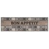 vidaXL Alfombra de cocina Gris buen provecho 150 x 45 cm