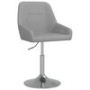 vidaXL Silla de comedor giratoria tela gris claro