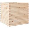vidaXL Jardinera de madera maciza de pino 70x70x68,5 cm