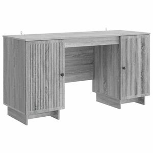 vidaXL Escritorio Sonoma gris Madera de ingenier&iacute;a 142,5 x 50 x 75 cm