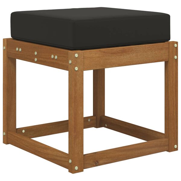 vidaXL Coj&iacute;n de asiento de exterior Negro 40 x 40 x 8 cm