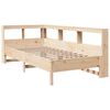 vidaXL Cama con estanter&iacute;a sin colch&oacute;n madera maciza de pino 75x190 cm
