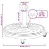 vidaXL Base para sombrilla Negro &Oslash;38-48 mm PE, concreto e hierro