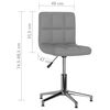 vidaXL Silla de comedor giratoria de cuero sint&eacute;tica gris