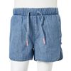 Pantalones cortos infantiles azul vaquero 140