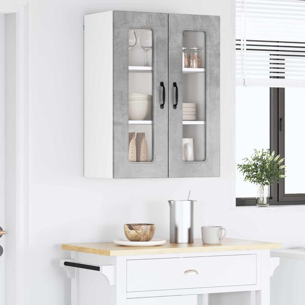 vidaXL Mueble de Cocina Kalmar Gris Concreto 60 x 31 x 80 cm