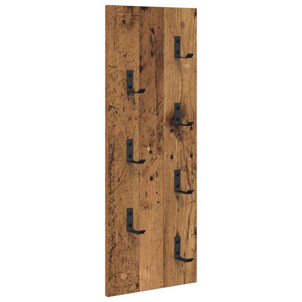vidaXL Perchero de pared Madera vieja 30 x 1,5 x 80 cm