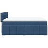vidaXL Cama box spring con colch&oacute;n tela azul 140x200 cm