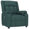 vidaXL Sill&oacute;n reclinable el&eacute;ctrico tela verde oscuro