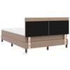 vidaXL Cama tipo Box Spring Capuchino 140 x 190 cm Cuero sint&eacute;tico