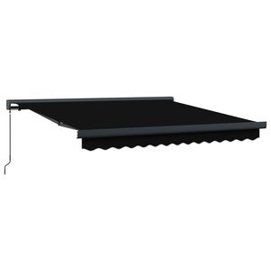 vidaXL Toldo Retr&aacute;ctil Negro 300 x 250 cm Tela y Metal