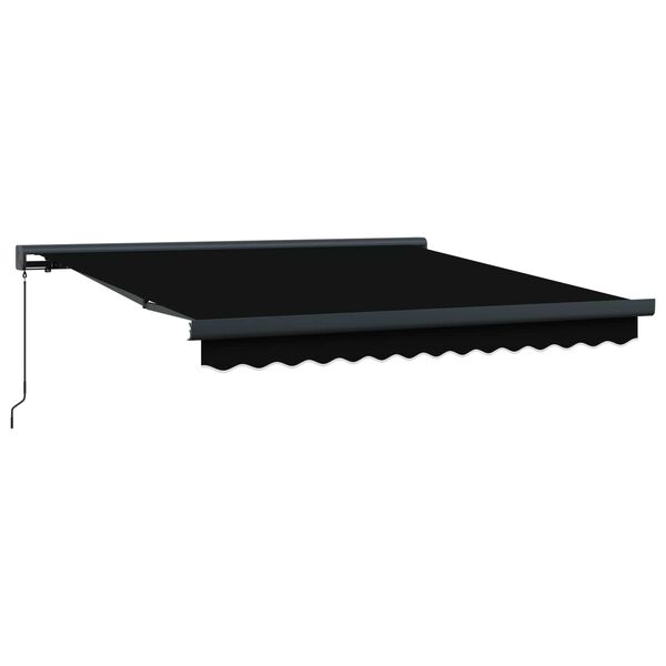 vidaXL Toldo Retr&aacute;ctil Negro 300 x 250 cm Tela y Metal