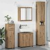 vidaXL Juego de muebles de ba&ntilde;o con caj&oacute;n Manual 4 pcs Roble artesanal