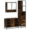 vidaXL Set de muebles ba&ntilde;o 3 pzas madera contrachapada roble ahumado