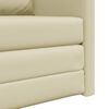 vidaXL Sof&aacute; cama 60cm Crema Cuero artificial