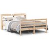 vidaXL Estructura de cama con cabecero madera maciza pino 160x200 cm