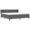 vidaXL Cama tipo Box Spring con colch&oacute;n Gris oscuro 200 x 200 cm tela