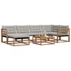 vidaXL Conjunto de sof&aacute;s de exterior 7 pcs Gris Natural y Claro