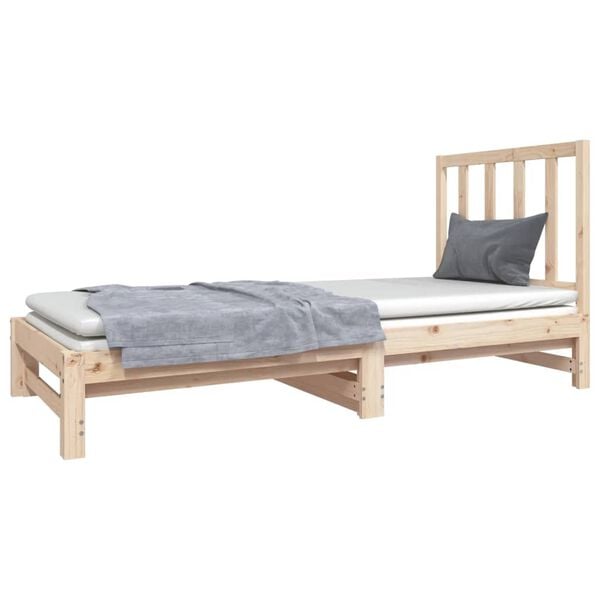 vidaXL Sof&aacute; cama extra&iacute;ble sin colch&oacute;n 2x(90x190) cm