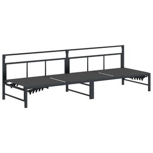 vidaXL Tumbona Negro 200 x 62 x 59,5 cm Textileno