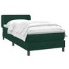 vidaXL Cama box spring con colch&oacute;n terciopelo verde oscuro 90x220 cm