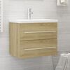 vidaXL Mueble de lavabo madera ingenier&iacute;a roble Sonoma 60x38,5x48 cm