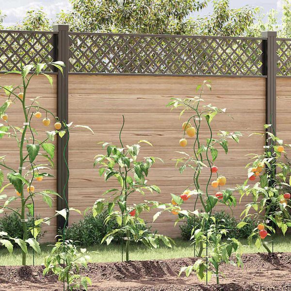 vidaXL Soporte para plantas 20 pcs Verde 110 x 0.6 x 0.6 cm Acero