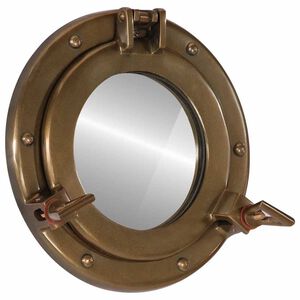 vidaXL Espejo de ojo de buey de pared aluminio y vidrio &Oslash;23 cm
