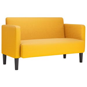 vidaXL Sof&aacute; Loveseat amarillo claro 109 cm tejido de pana