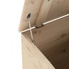 vidaXL Caja de almacenaje con tapa RANA madera maciza pino 60x49x54 cm