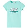 Camiseta infantil verde menta claro 128