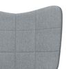 vidaXL Silla de relajaci&oacute;n con reposapi&eacute;s tela gris claro