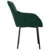 vidaXL Sillas de comedor 2 unidades terciopelo verde oscuro