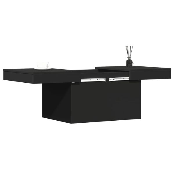 vidaXL Mesa de centro madera de ingenier&iacute;a negro 100x55x40 cm