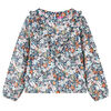 vidaXL Camisa infantil de manga larga azul oscuro 128