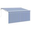 vidaXL Toldo Retr&aacute;ctil Azul y 300 x 200 cm Poli&eacute;ster y Aluminio