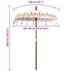 vidaXL Parasol Balin&eacute;s Crema 185 x 185 x 260 cm Algod&oacute;n